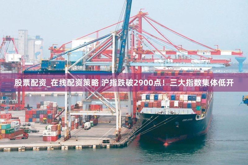 股票配资_在线配资策略 沪指跌破2900点！三大指数集体低开