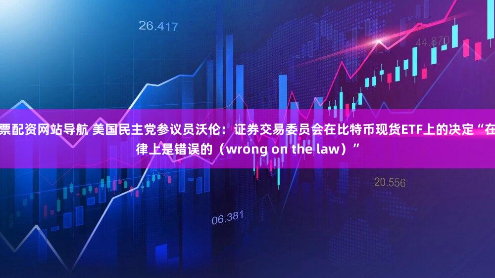 股票配资网站导航 美国民主党参议员沃伦：证券交易委员会在比特币现货ETF上的决定“在法律上是错误的（wrong on the law）”